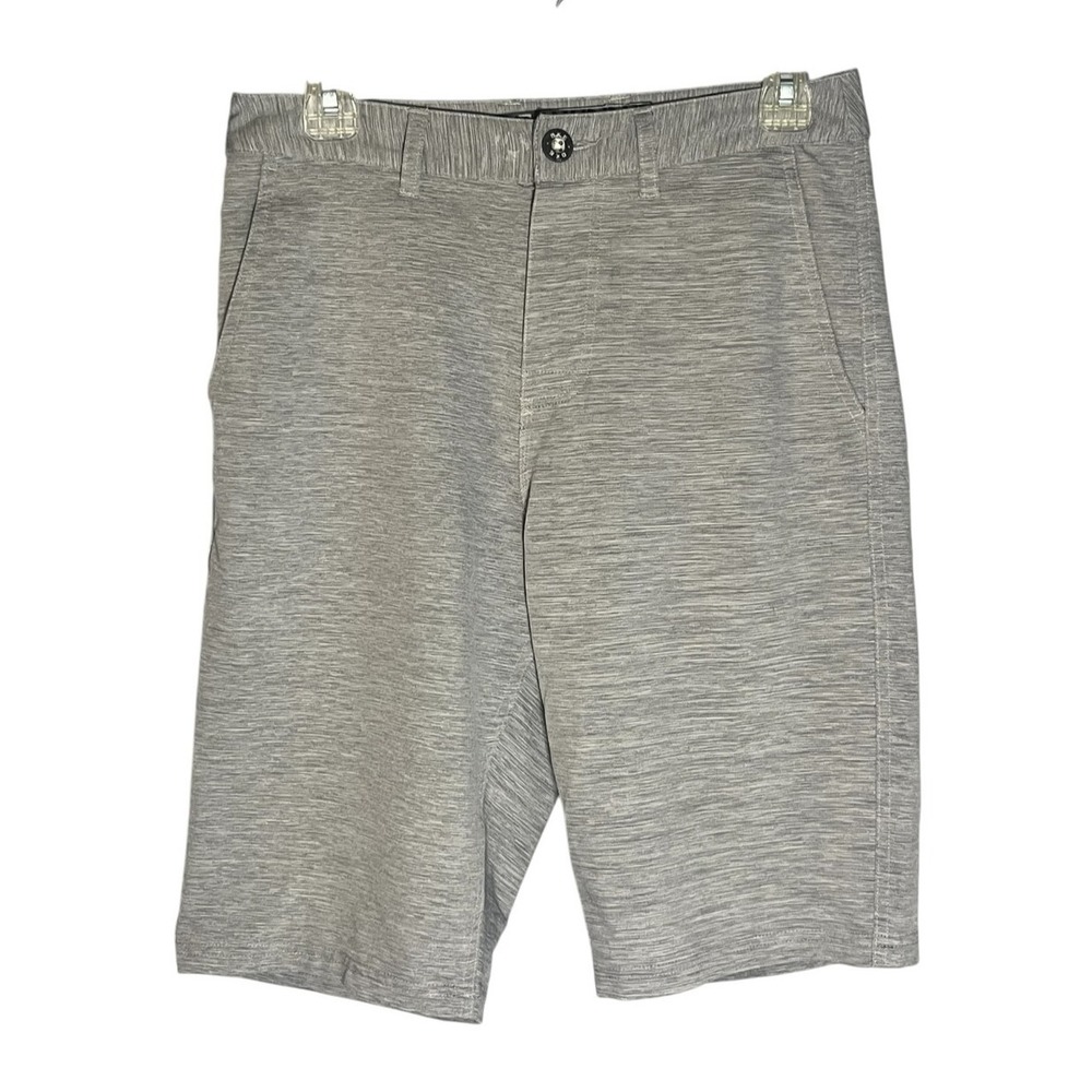 BKE Buckle Men's Hybrid Standard Fit Board Chino Shorts 28 Inseam 11" 23L Gray